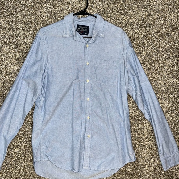Men's American Eagle Blue Button-Down Size M - Picture 1 of 11